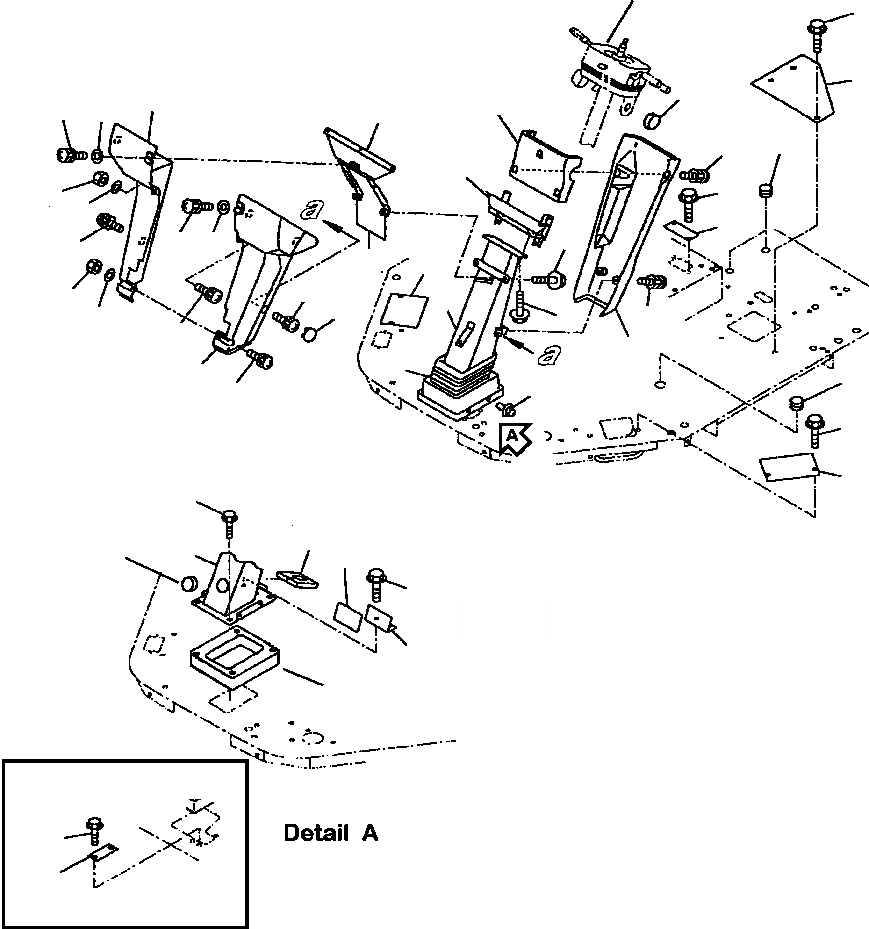 Схема запчастей Komatsu WA120-3L - FIG NO. K-A ПРИБОРНАЯ ПАНЕЛЬ - ПОЛ КАБИНА ОПЕРАТОРА И СИСТЕМА УПРАВЛЕНИЯ
