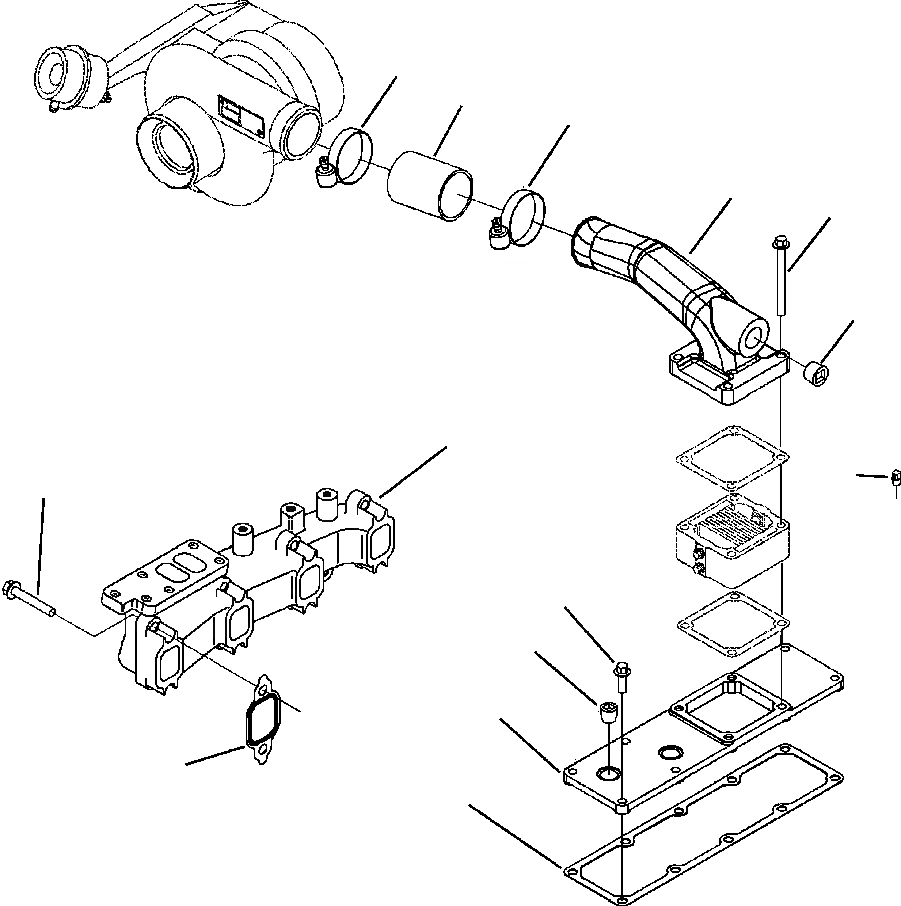 Схема запчастей Komatsu WA120-3MC - FIG. A8-AA INTAKE И ВЫПУСКНОЙ КОЛЛЕКТОР ДВИГАТЕЛЬ