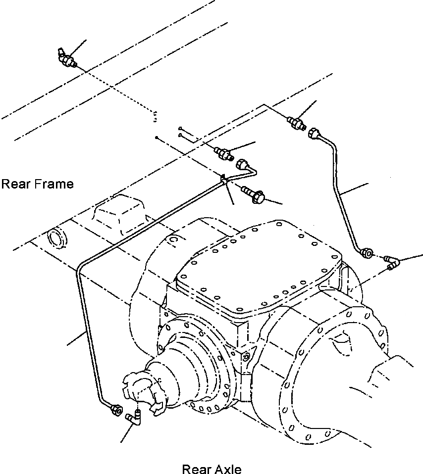 Схема запчастей Komatsu WA120-3MC - FIG. J7-A УДАЛЕННАЯ СМАЗКА ОСНОВНАЯ РАМА И ЕЕ ЧАСТИ