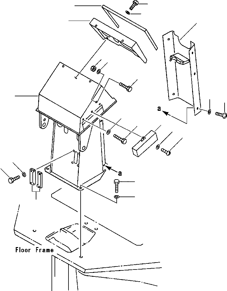 Схема запчастей Komatsu WA180-1LC - ПРИБОРНАЯ ПАНЕЛЬ РАМА