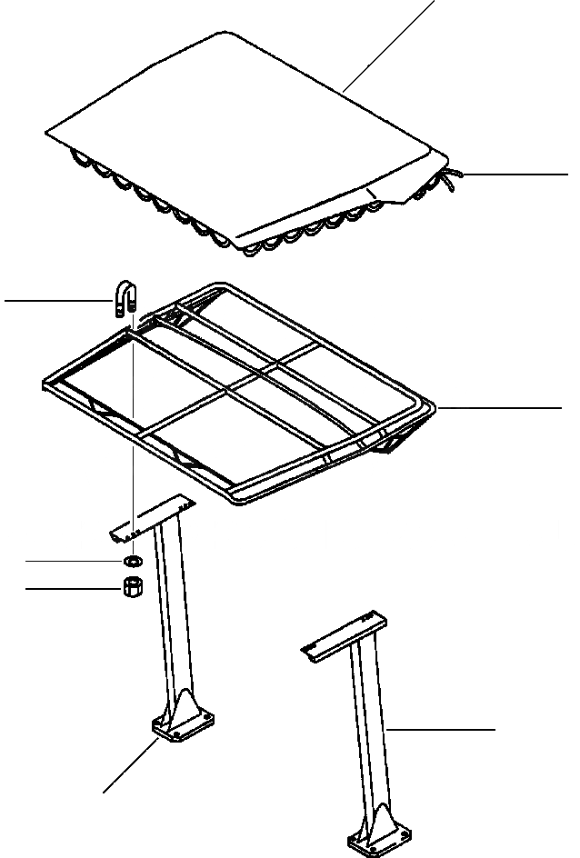 Схема запчастей Komatsu WA180-1LC - CANVAS НАВЕС РАМА