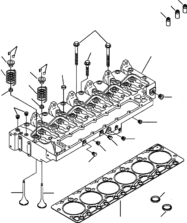 Схема запчастей Komatsu WA180-3L - FIG. A-A ГОЛОВКА ЦИЛИНДРОВ ДВИГАТЕЛЬ