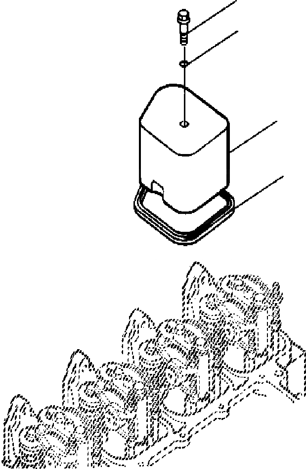 Схема запчастей Komatsu WA180-3L - FIG. A-A КЛАПАН КРЫШКИ ДВИГАТЕЛЬ