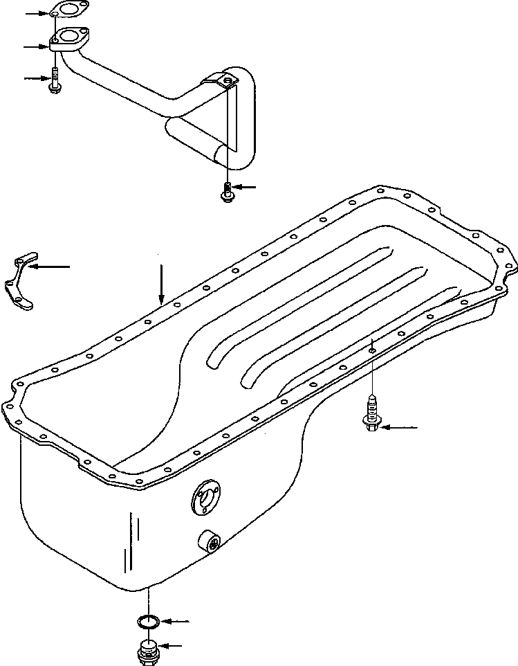 Схема запчастей Komatsu WA180-3L - FIG. A-A МАСЛЯНЫЙ ПОДДОН ДВИГАТЕЛЬ