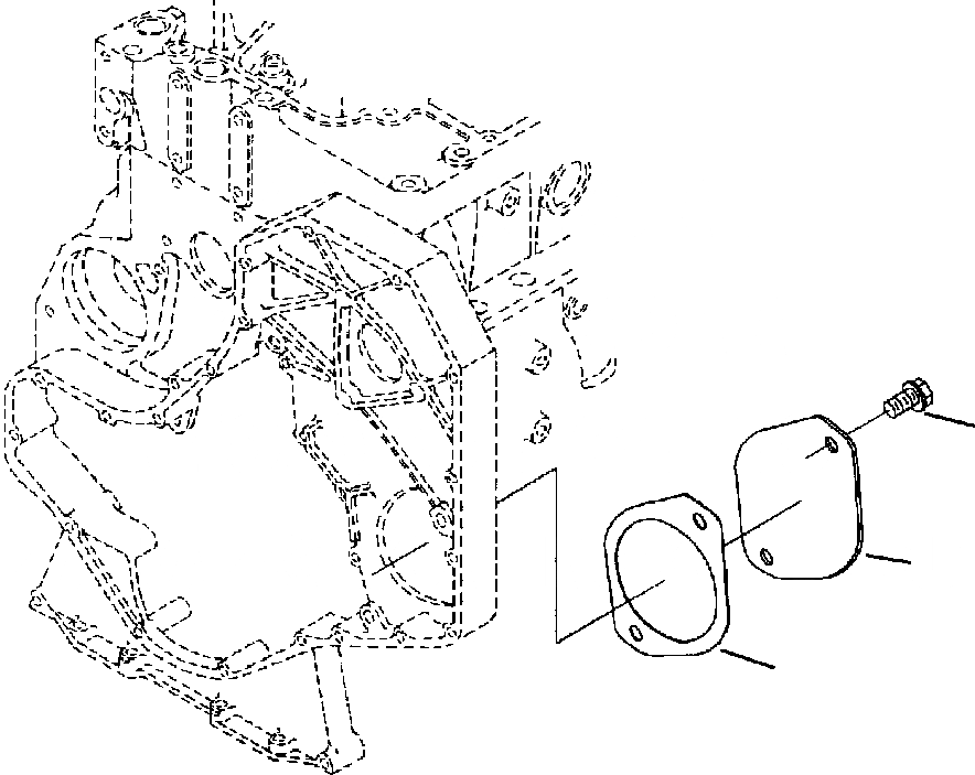 Схема запчастей Komatsu WA180-3L - FIG. A-A ПЕРЕДН. ЗУБЧАТ. ПЕРЕДАЧА АКСЕССУАРЫ ПРИВОД COVER ДВИГАТЕЛЬ