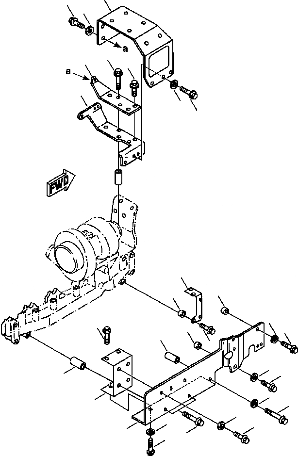 Схема запчастей Komatsu WA180-3L - FIG. B-7A ТЕРМОЗАЩИТА КОМПОНЕНТЫ ДВИГАТЕЛЯ