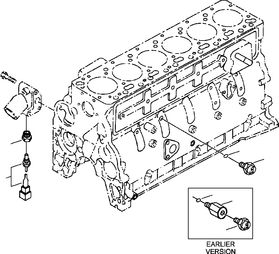 Схема запчастей Komatsu WA180-3L - FIG. B-8A ПЕРЕКЛЮЧАТЕЛЬ И ДАТЧИК КОМПОНЕНТЫ ДВИГАТЕЛЯ