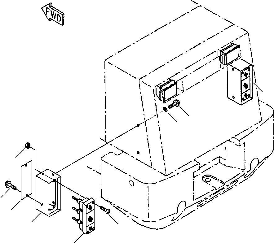 Схема запчастей Komatsu WA180-3L - FIG. E-A ЗАДН. ОСВЕЩЕНИЕ ЭЛЕКТРИКА