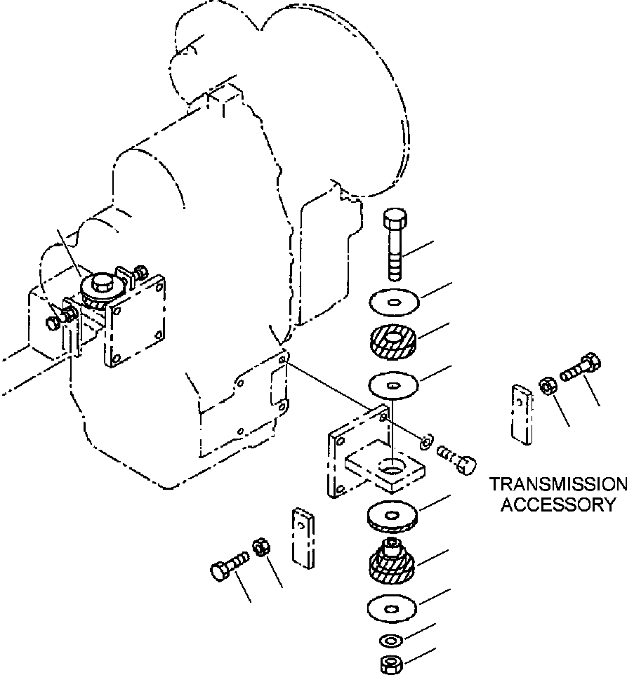 Схема запчастей Komatsu WA180-3L - FIG. F8-A ТРАНСМИССИЯ - КРЕПЛЕНИЕ ПОДУШКИ ASSEMBLY СИЛОВАЯ ПЕРЕДАЧА И КОНЕЧНАЯ ПЕРЕДАЧА