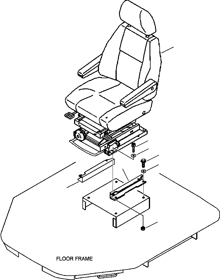Схема запчастей Komatsu WA180-3L - FIG. K-A СИДЕНЬЕ ОПЕРАТОРА - КРЕПЛЕНИЕ КАБИНА ОПЕРАТОРА И СИСТЕМА УПРАВЛЕНИЯ
