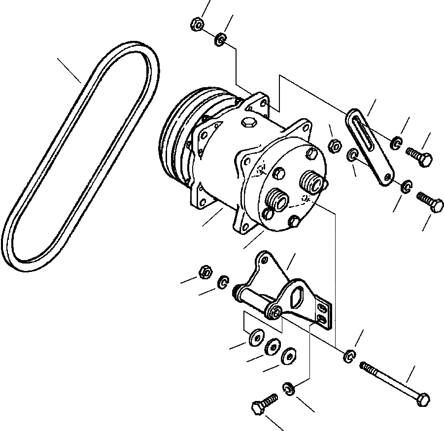 Схема запчастей Komatsu WA180-3L - FIG. K7-A КОНДИЦ. ВОЗДУХА - КОМПРЕССОР И КРЕПЛЕНИЕ КАБИНА ОПЕРАТОРА И СИСТЕМА УПРАВЛЕНИЯ