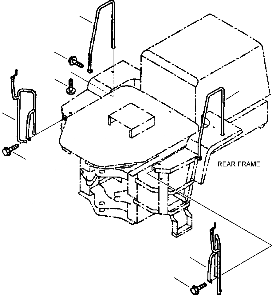 Схема запчастей Komatsu WA180-3L - FIG. M-A ПОРУЧНИ- MACHINES С СИСТЕМОЙ ROPS ИЛИ FRP НАВЕС ЧАСТИ КОРПУСА
