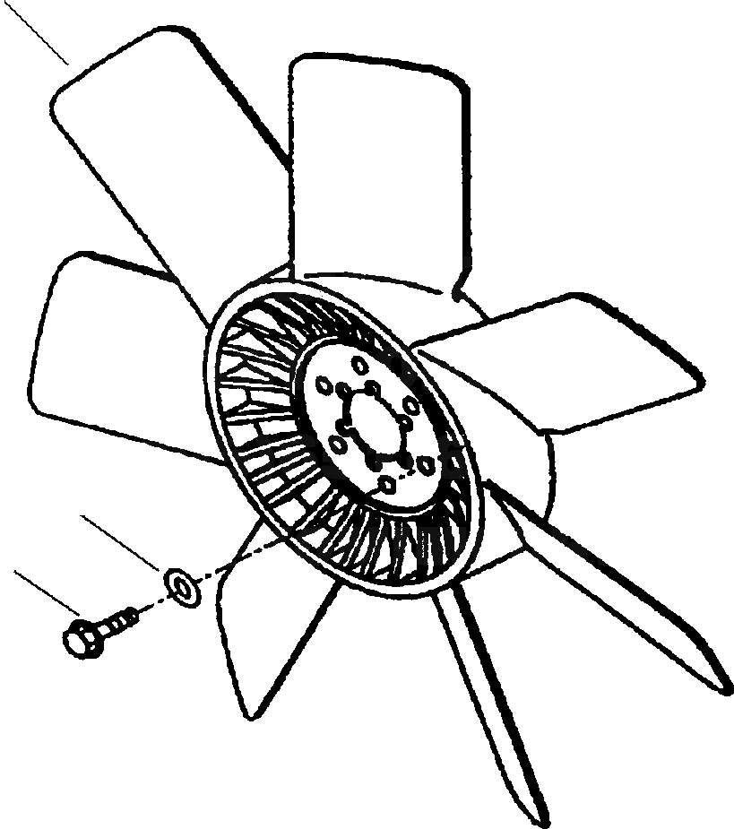 Схема запчастей Komatsu WA180-3MC - FIG. B-A ВЕНТИЛЯТОР ОХЛАЖДЕНИЯ КОМПОНЕНТЫ ДВИГАТЕЛЯ