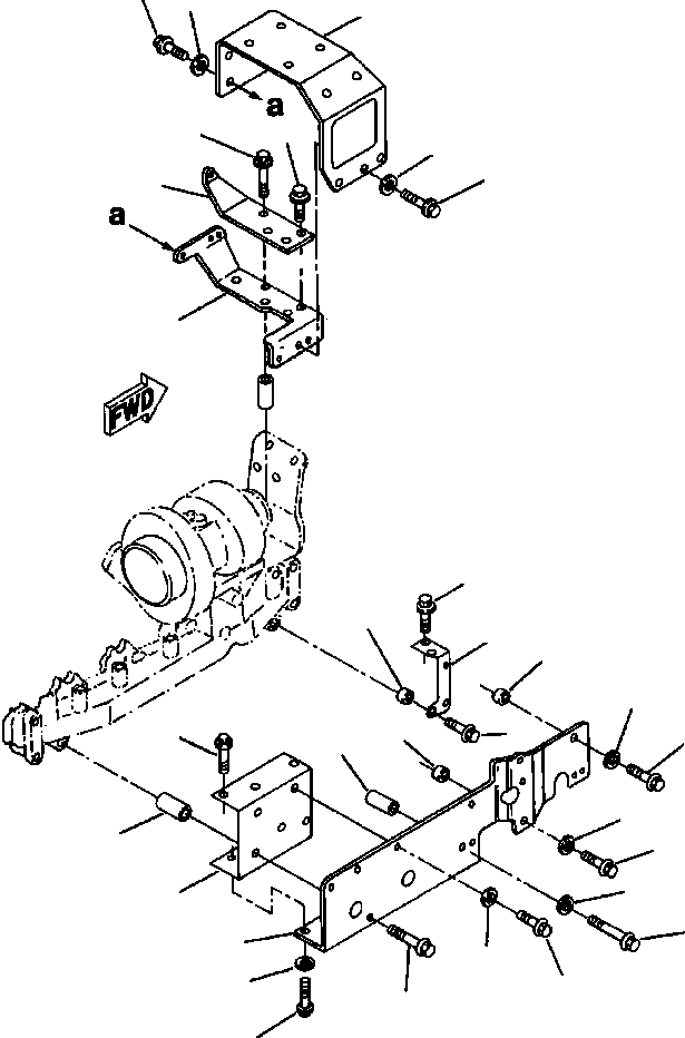 Схема запчастей Komatsu WA180-3MC - FIG. B-7A ТЕРМОЗАЩИТА КОМПОНЕНТЫ ДВИГАТЕЛЯ