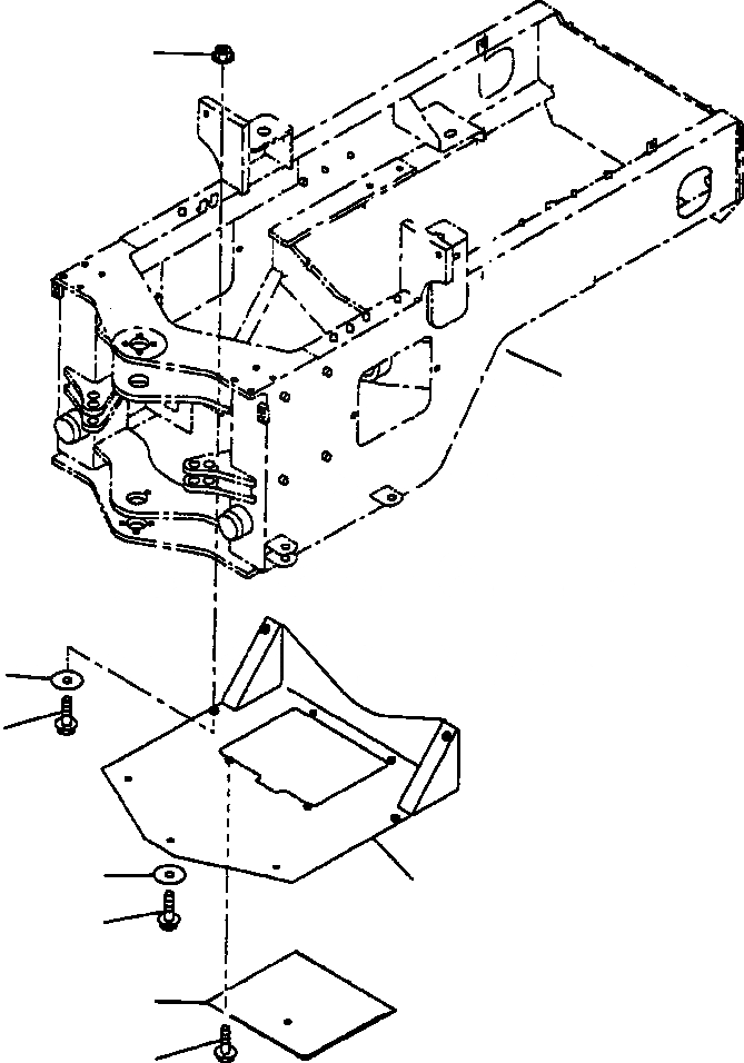 Схема запчастей Komatsu WA180-3MC - FIG. J9-A БЛОКИР. ШАНГА И КРЫШКА- НИЖН.ЧАСТИ КОРПУСА ОСНОВНАЯ РАМА И ЕЕ ЧАСТИ