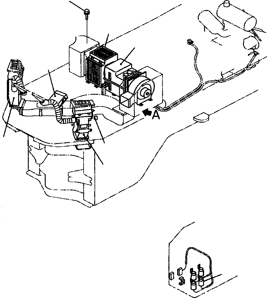 Схема запчастей Komatsu WA180-3MC - FIG. K7-A КАБИНА - ОБОГРЕВАТЕЛЬ. И ДЕМПФЕР ASSEMBLY КАБИНА ОПЕРАТОРА И СИСТЕМА УПРАВЛЕНИЯ