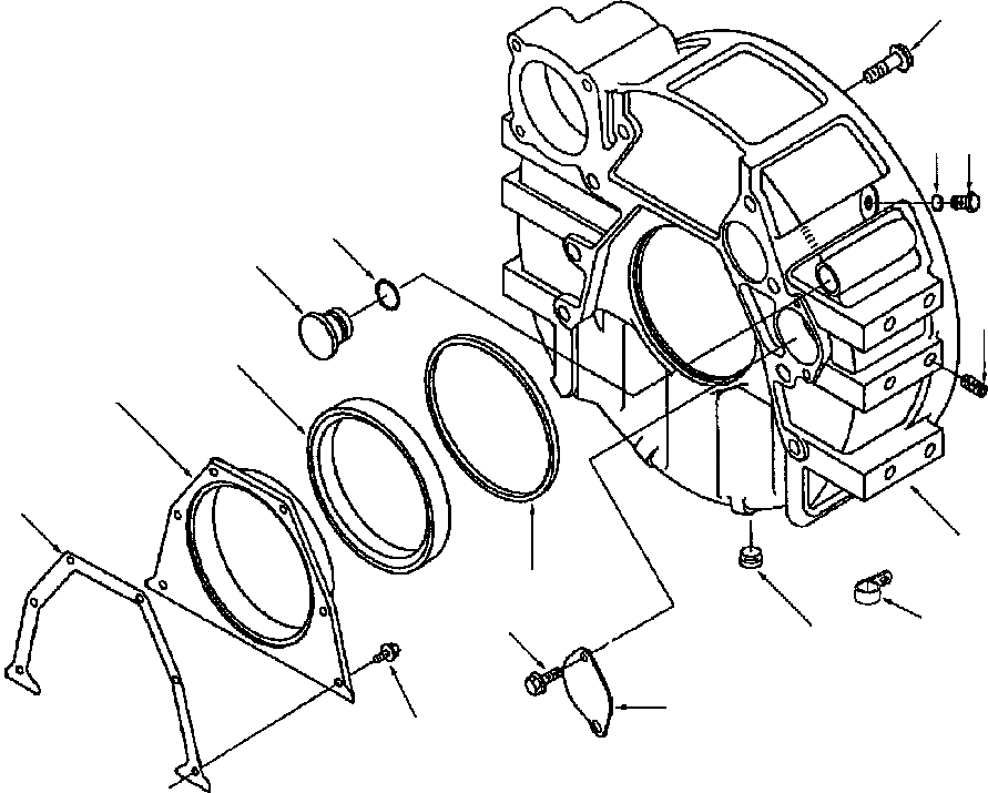 Схема запчастей Komatsu WA180PT-3L - КАРТЕР МАХОВИКА ДВИГАТЕЛЬ