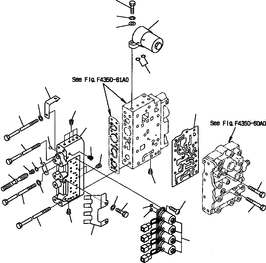 Схема запчастей Komatsu WA180PT-3L - FIG NO. F-A КЛАПАН УПРАВЛЕНИЯ ТРАНСМИССИЕЙ (/) (СОЛЕНОИДНЫЙ КЛАПАН) СИЛОВАЯ ПЕРЕДАЧА И КОНЕЧНАЯ ПЕРЕДАЧА