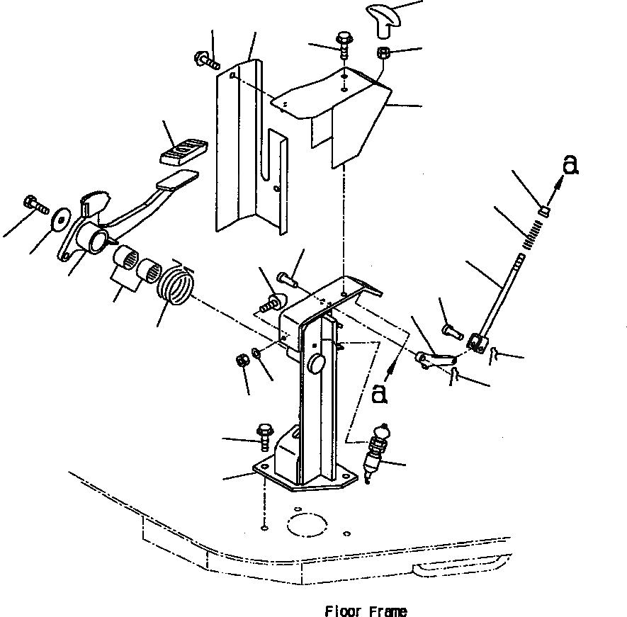 Схема запчастей Komatsu WA180PT-3L - FIG NO. F-A СТОЯНОЧНЫЙ ТОРМОЗ ЭЛЕМЕНТЫ УПРАВЛ-Я (ПЕДАЛЬ И РЫЧАГ) СИЛОВАЯ ПЕРЕДАЧА И КОНЕЧНАЯ ПЕРЕДАЧА