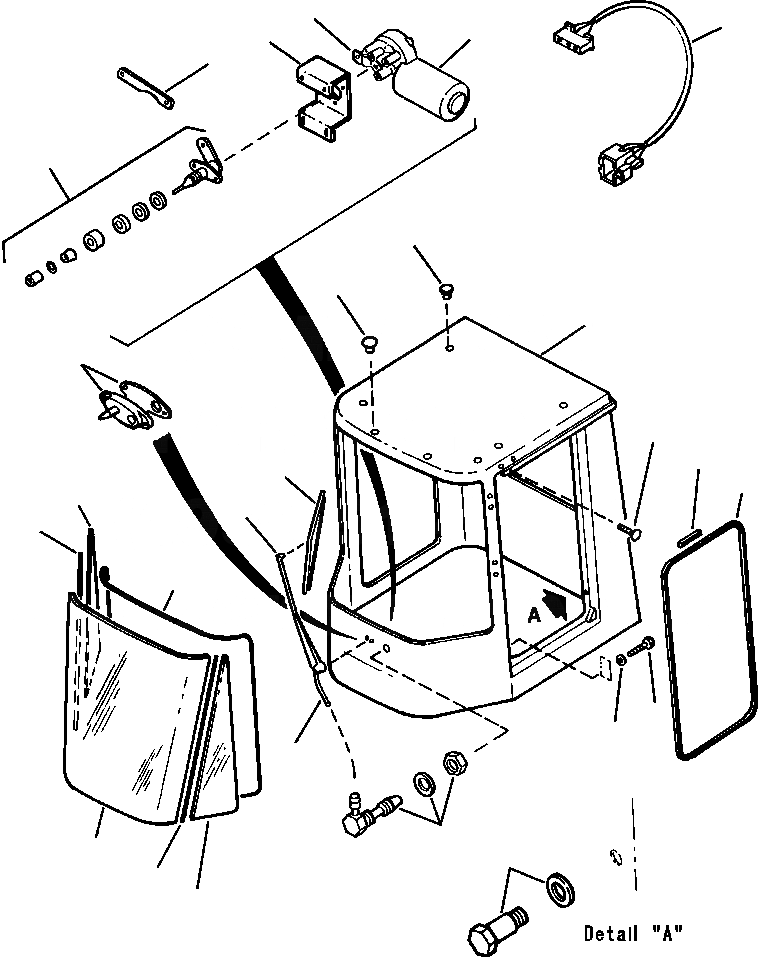 Схема запчастей Komatsu WA180PT-3L - FIG NO. K-A КАБИНА ROPS СТЕКЛА, ПЕРЕДН. ДВОРНИКИ И ДВЕРЬ УПЛОТНЕНИЕ КАБИНА ОПЕРАТОРА И СИСТЕМА УПРАВЛЕНИЯ