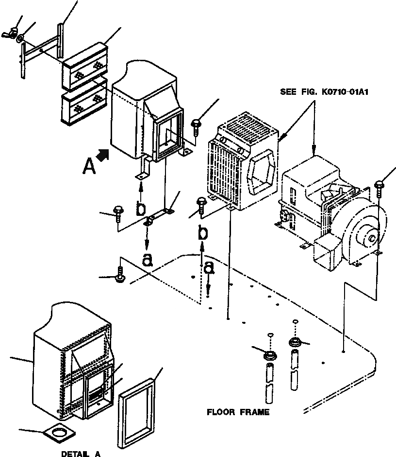 Схема запчастей Komatsu WA180PT-3L - FIG NO. K7-A ПЕЧКА ДЕМПФЕР КАБИНА ОПЕРАТОРА И СИСТЕМА УПРАВЛЕНИЯ