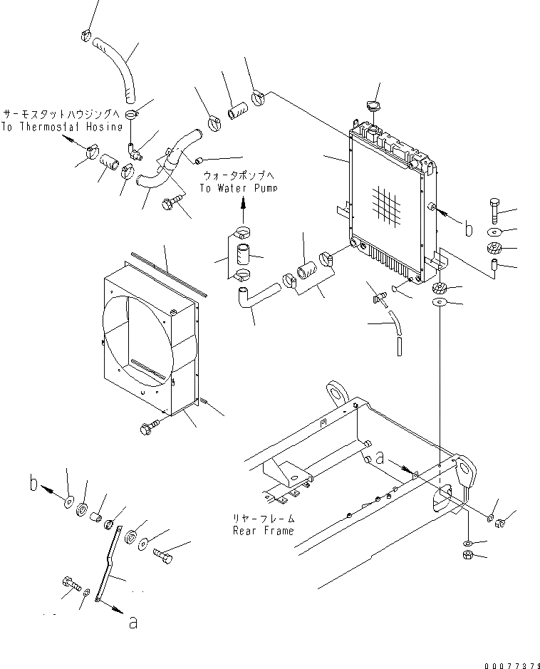 Схема запчастей Komatsu WA180PT-3MC - РАДИАТОР СИСТЕМА ОХЛАЖДЕНИЯ