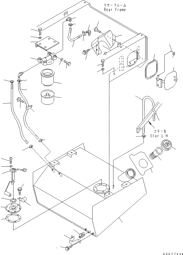 Схема запчастей Komatsu WA180PT-3MC - ТОПЛИВН. БАК. ASSEMBLY ТОПЛИВН. БАК. AND КОМПОНЕНТЫ