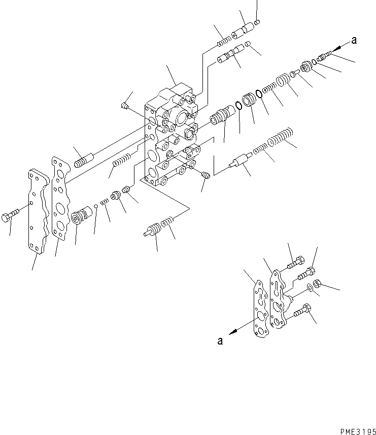 Схема запчастей Komatsu WA180PT-3MC - КЛАПАН УПРАВЛЕНИЯ ТРАНСМИССИЕЙ (ВЕРХНИЙ КЛАПАН) ТРАНСМИССИЯ