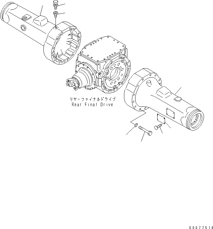 Схема запчастей Komatsu WA180PT-3MC - ЗАДН. МОСТ (КОЖУХ) ТРАНСМИССИЯ