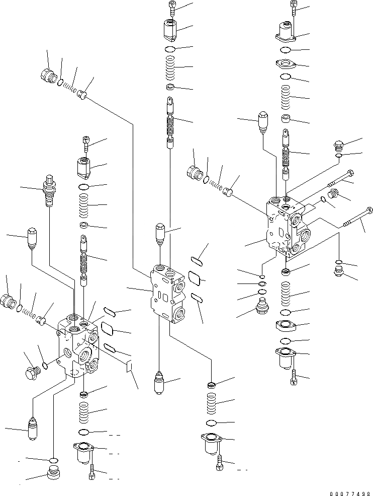 Схема запчастей Komatsu WA180PT-3MC - 3-Х СЕКЦИОНН. КОНТРОЛЬН. КЛАПАН ГИДРАВЛИКА