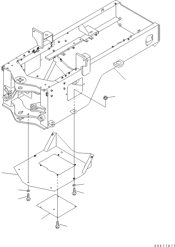 Схема запчастей Komatsu WA180PT-3MC - БЛОКИР. ШАНГА И КРЫШКА(НИЖН. ЗАЩИТА) ОСНОВНАЯ РАМА И ЕЕ ЧАСТИ