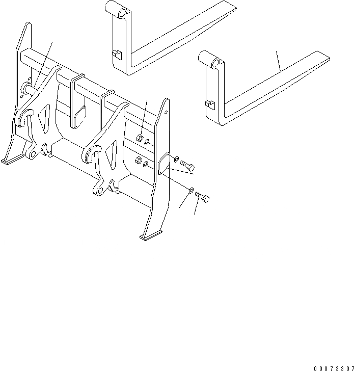 Схема запчастей Komatsu WA180PT-3MC - JRB ВИЛЫ ASSEMBLY РАБОЧЕЕ ОБОРУДОВАНИЕ