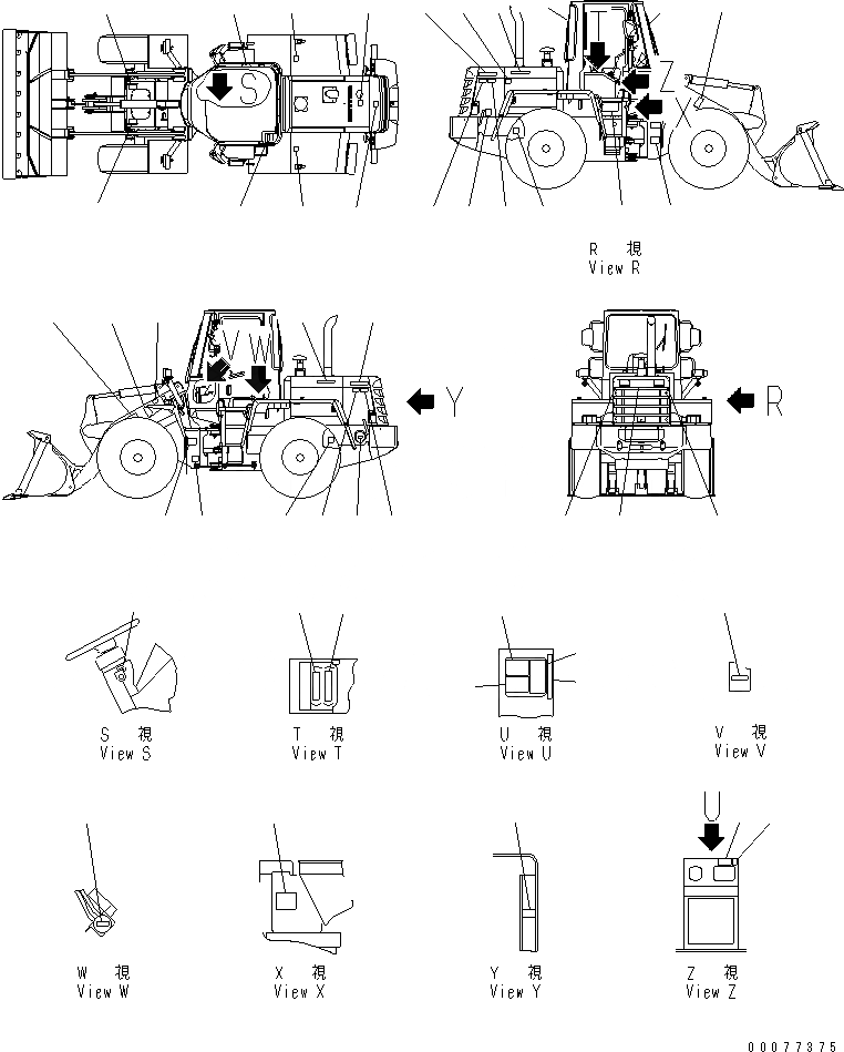 Схема запчастей Komatsu WA180PT-3MC - МАРКИРОВКА (С КАБИНОЙ) (АНГЛ.) МАРКИРОВКА