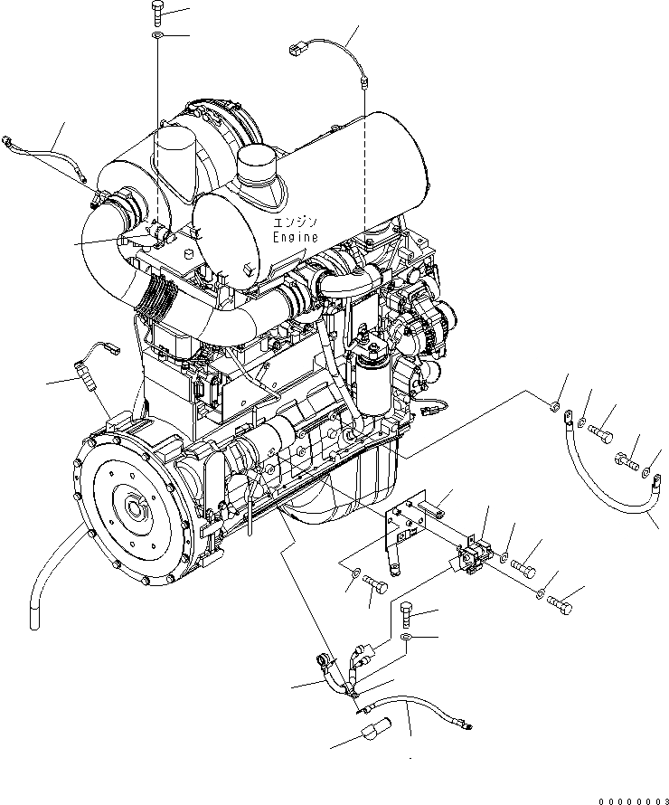 Схема запчастей Komatsu WA200-5L - Э/ПРОВОДКА ДВИГАТЕЛЯ (/) (ДАТЧИК) КОМПОНЕНТЫ ДВИГАТЕЛЯ