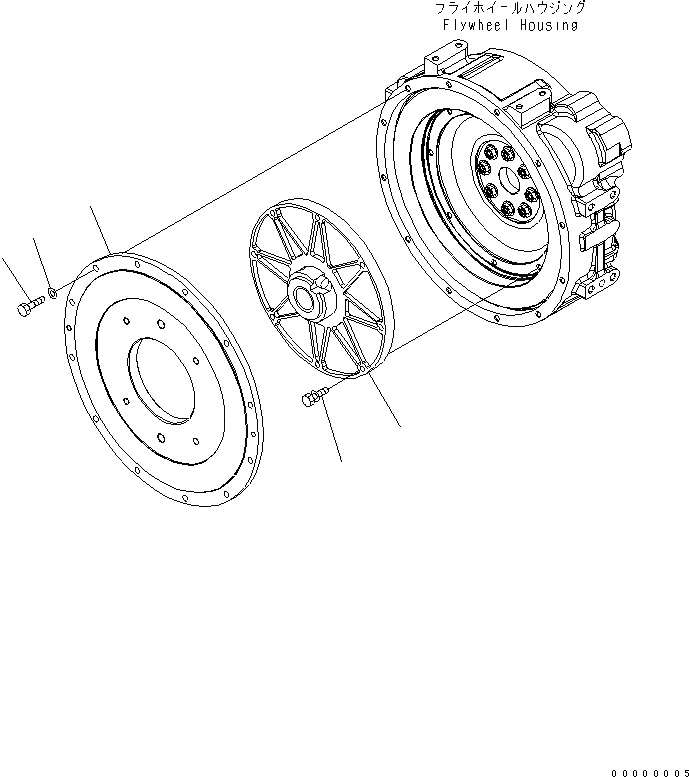 Схема запчастей Komatsu WA200-5L - ДЕМПФЕР КОМПОНЕНТЫ ДВИГАТЕЛЯ