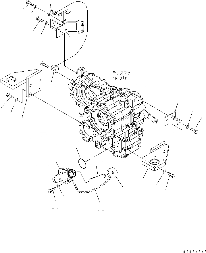 Схема запчастей Komatsu WA200-5L - КОРПУС ПЕРЕДАЧИ (КРЕПЛЕНИЕ) ТРАНСМИССИЯ