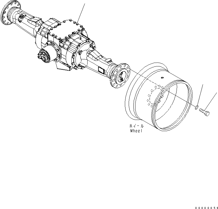 Схема запчастей Komatsu WA200-5L - ЗАДН. МОСТ (КОНЕЧНАЯ ПЕРЕДАЧА И КОЖУХ) ТРАНСМИССИЯ