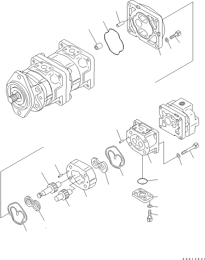 Схема запчастей Komatsu WA200-5L - ГИДР. НАСОС. (/) ГИДРАВЛИКА