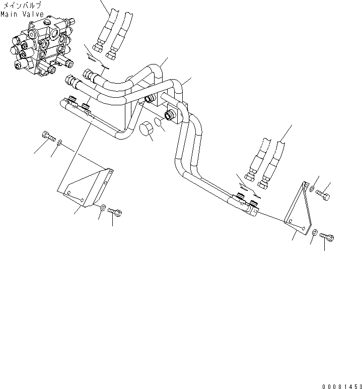 Схема запчастей Komatsu WA200-5L - ГИДРОЛИНИЯ (ЦИЛИНДР СТРЕЛЫ) ГИДРАВЛИКА