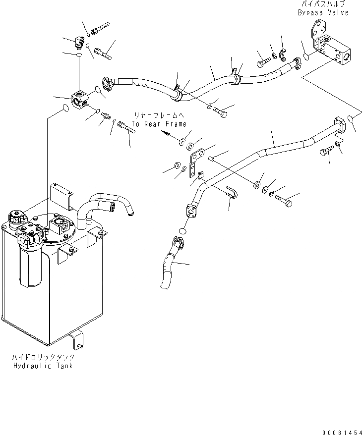 Схема запчастей Komatsu WA200-5L - ГИДРОЛИНИЯ (ВОЗВРАТ. ЛИНИЯ) ГИДРАВЛИКА