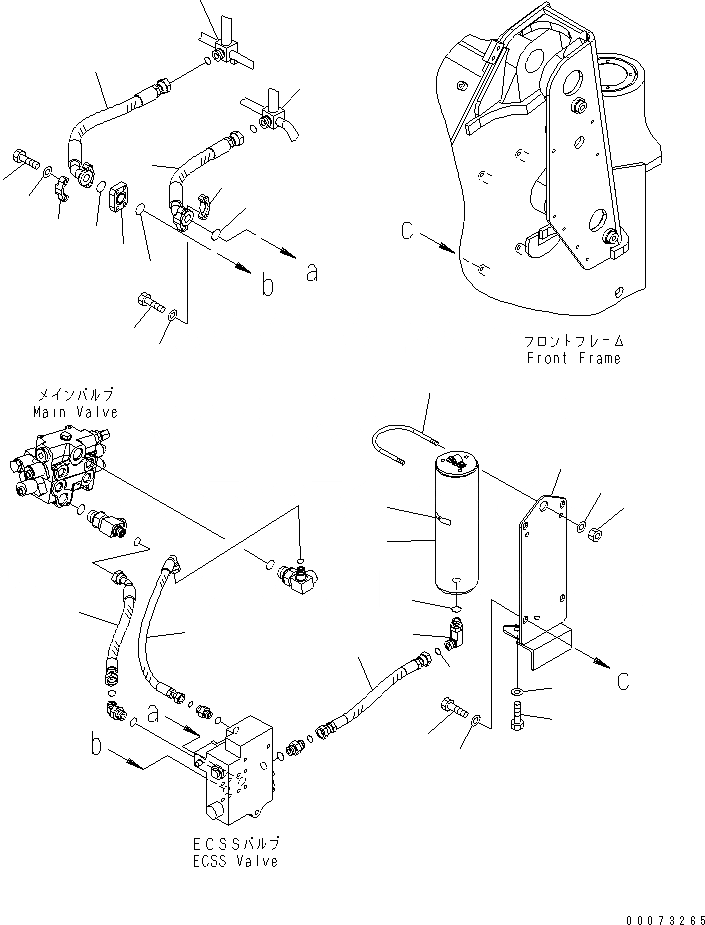 Схема запчастей Komatsu WA200-5L - ГИДРОЛИНИЯ (E.C.S.S ЛИНИЯ) ГИДРАВЛИКА