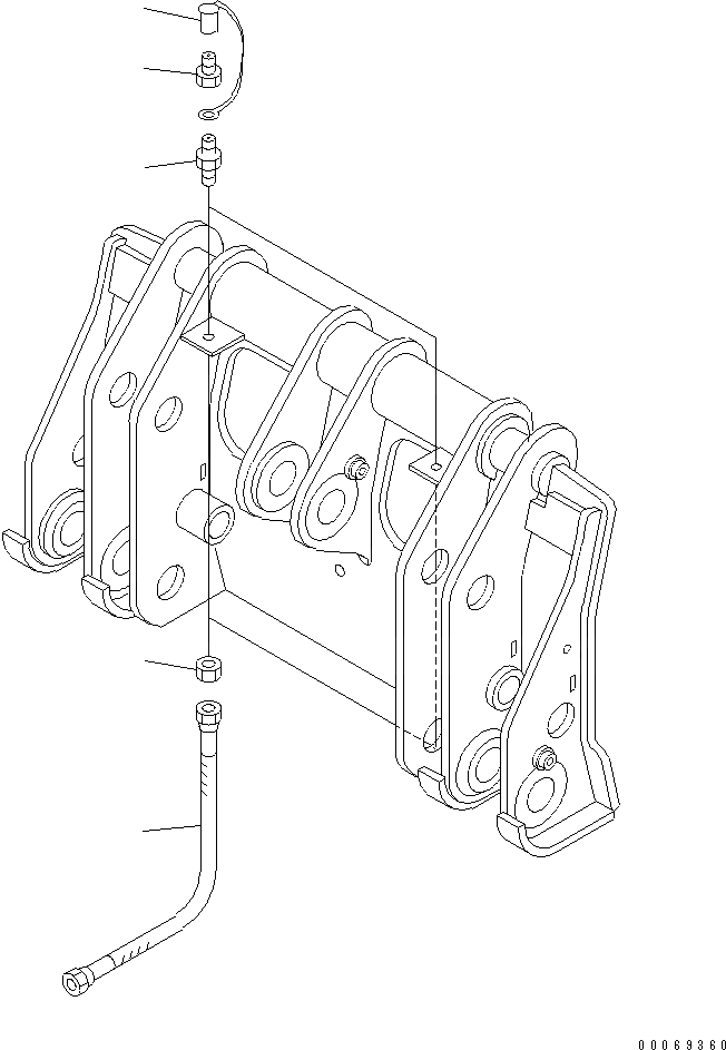 Схема запчастей Komatsu WA200-5L - ГИДРОЛИНИЯ (JRB COUPLER) (3-Х СЕКЦИОНН. СТРЕЛА - ЦИЛИНДР) ГИДРАВЛИКА