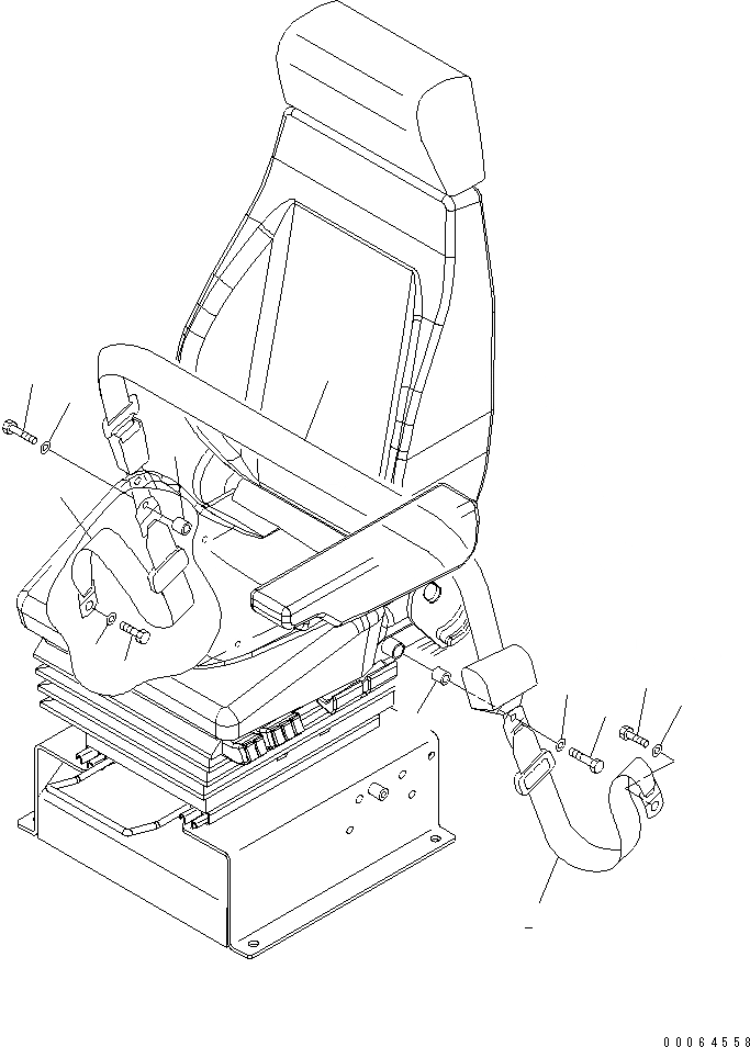 Схема запчастей Komatsu WA200-5L - РЕМЕНЬ БЕЗОПАСНОСТИ (78 MM) КАБИНА ОПЕРАТОРА И СИСТЕМА УПРАВЛЕНИЯ