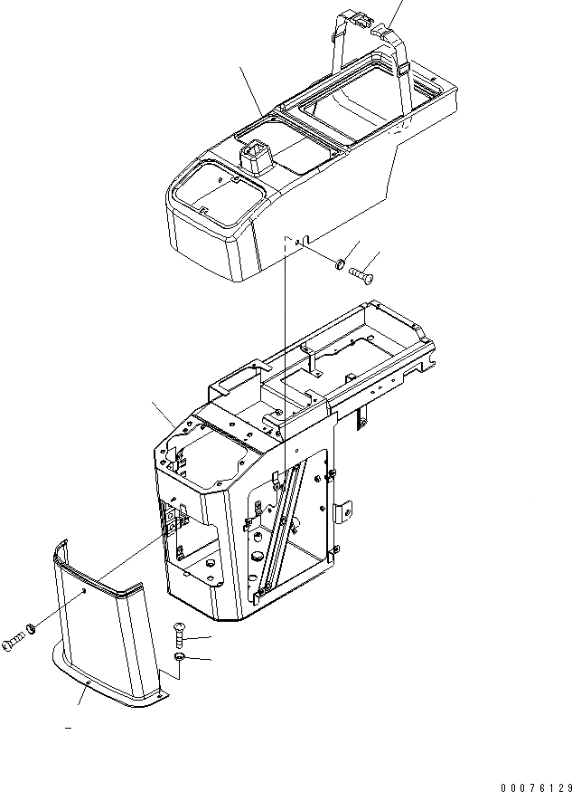 Схема запчастей Komatsu WA200-5L - ПОЛ (КОНСОЛЬН. БЛОК ПРАВ.) (COVER) КАБИНА ОПЕРАТОРА И СИСТЕМА УПРАВЛЕНИЯ