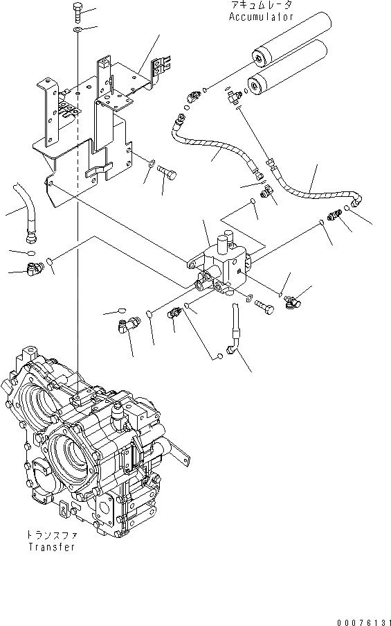 Схема запчастей Komatsu WA200-5L - УПРАВЛ-Е ТОРМОЗОМ (ЗАГРУЗОЧН. КЛАПАН ТРУБЫ) КАБИНА ОПЕРАТОРА И СИСТЕМА УПРАВЛЕНИЯ