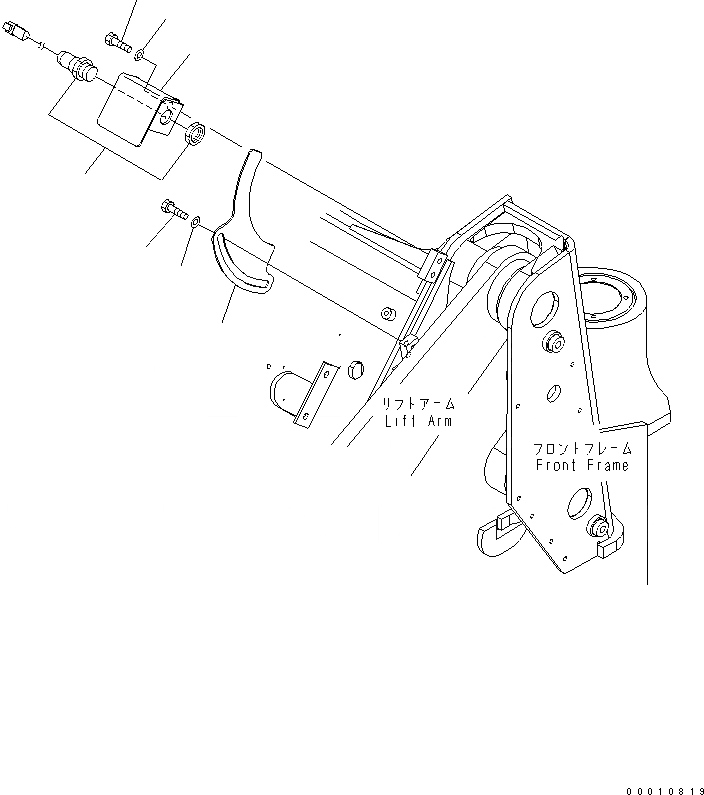 Схема запчастей Komatsu WA200-5L - РУКОЯТЬ И BELL-CRANK (КОНЦЕВ. ВЫКЛЮЧ-ЛЬ ПОДЪЕМА СТРЕЛЫ) РАБОЧЕЕ ОБОРУДОВАНИЕ