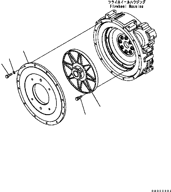 Схема запчастей Komatsu WA200-5 - ДЕМПФЕР КОМПОНЕНТЫ ДВИГАТЕЛЯ