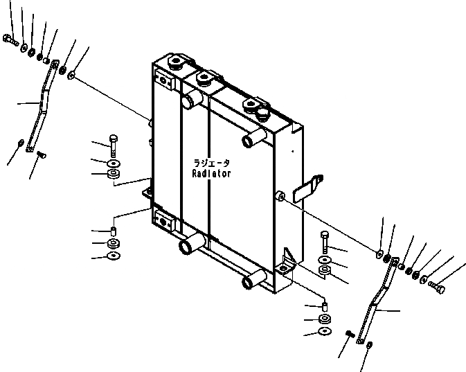 Схема запчастей Komatsu WA200-5 - КРЕПЛЕНИЕ РАДИАТОРА (TROPICAL СПЕЦ-Я) (№B-) СИСТЕМА ОХЛАЖДЕНИЯ