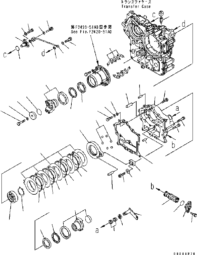 Схема запчастей Komatsu WA200-5 - ПЕРЕДАЧА (/) (ВЫХОД) (№B-) ТРАНСМИССИЯ