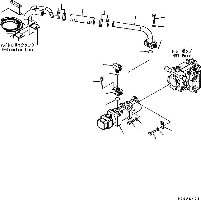 Схема запчастей Komatsu WA200-5 - ГИДР. НАСОС. ГИДРАВЛИКА